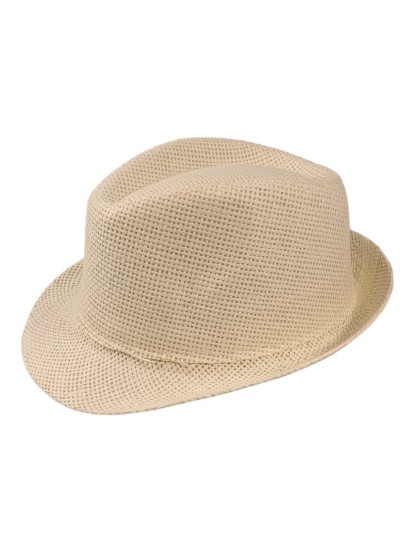 Βαπτιστικό καπέλο για αγόρι ψάθινο εκρού καβουράκι Νο48