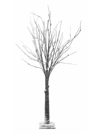 Δέντρο γκρι χιονισμένο με led 1,25m