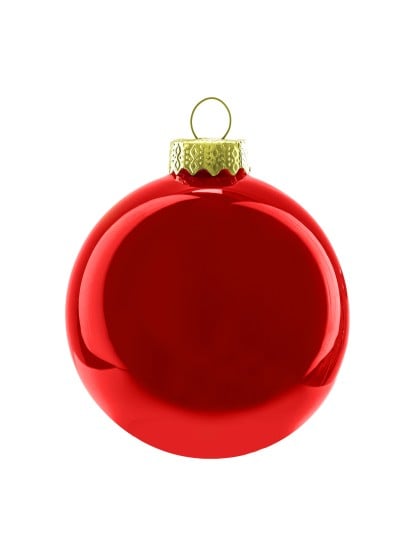 Χριστουγεννιάτικη μπάλα γυάλινη κόκκινη 6cm (σετ 18τεμ.)