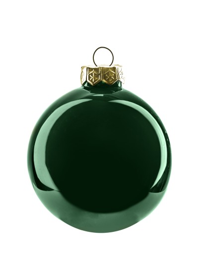 Χριστουγεννιάτικη μπάλα γυάλινη πράσινη 10cm (σετ 12τεμ.)