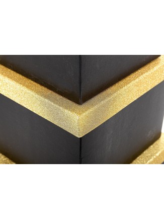 Κουτί χάρτινο με καπάκι glitter χρυσό
