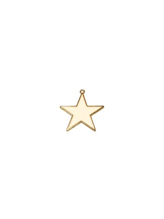 Αστέρι μεταλλικό χρυσό με σμάλτο λευκό
