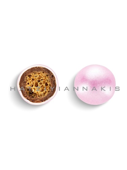 Κουφέτα Χατζηγιαννάκη Crispy περλέ ροζ 700gr