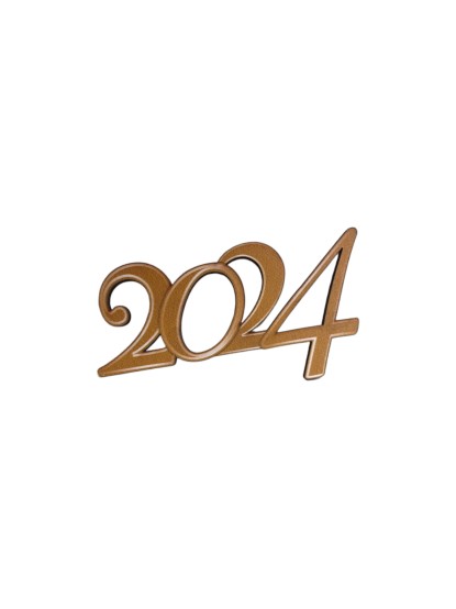 Ξύλινο διακοσμητικό καλλιγραφικό "2024" χρυσό