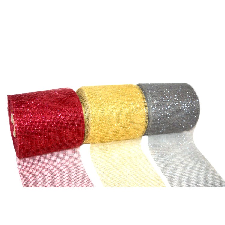 Κορδέλα δίχτυ glitter 10cm/μέτρο